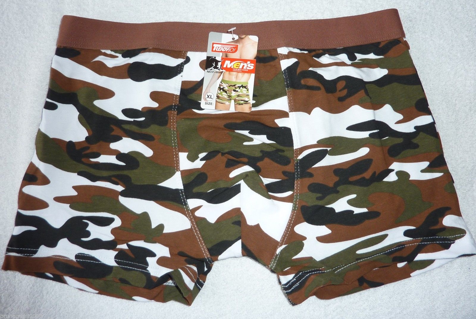 Boxer Homme short caleçon marron taille xl